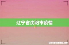 辽宁省沈阳市疫情