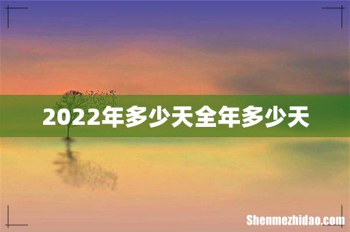 2022年多少天全年多少天