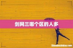 剑网三哪个区的人多