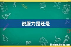 说服力是还是
