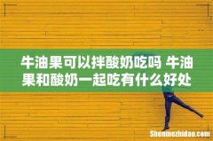 牛油果可以拌酸奶吃吗 牛油果和酸奶一起吃有什么好处