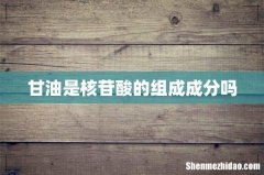 甘油是核苷酸的组成成分吗