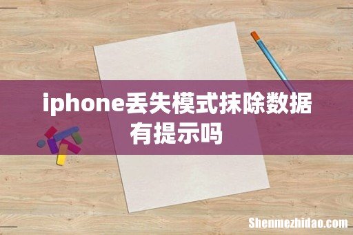 iphone丢失模式抹除数据有提示吗