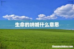 生命的呐喊什么意思