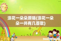 浪花一朵朵一共有几首歌 浪花一朵朵原唱