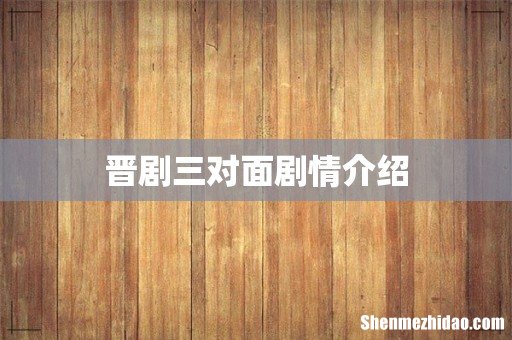 晋剧三对面剧情介绍