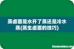 蒸生卤面的技巧 蒸卤面是水开了蒸还是冷水蒸