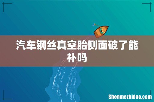 汽车钢丝真空胎侧面破了能补吗