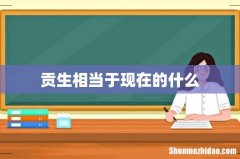 贡生相当于现在的什么
