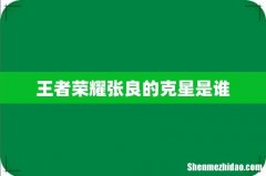 王者荣耀张良的克星是谁