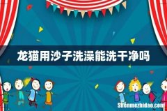 龙猫用沙子洗澡能洗干净吗