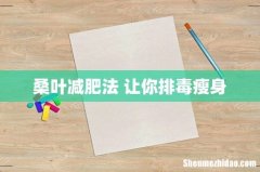 桑叶减肥法 让你排毒瘦身