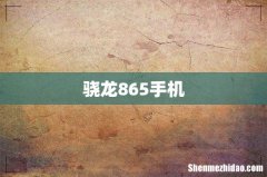 骁龙865手机