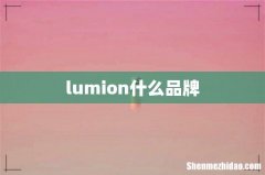 lumion什么品牌