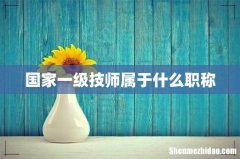 国家一级技师属于什么职称