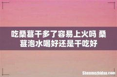 吃桑葚干多了容易上火吗 桑葚泡水喝好还是干吃好
