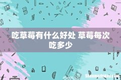 吃草莓有什么好处 草莓每次吃多少
