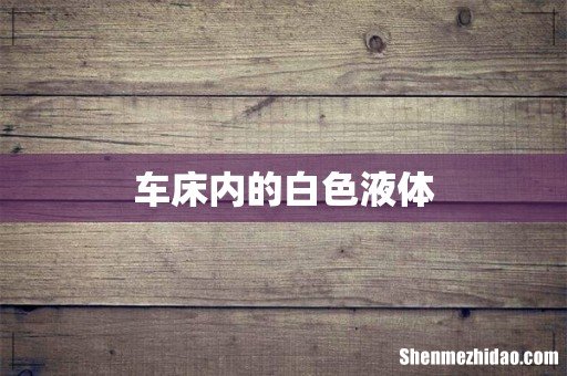 车床内的白色液体