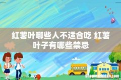 红薯叶哪些人不适合吃 红薯叶子有哪些禁忌