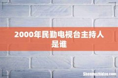 2000年民勤电视台主持人是谁