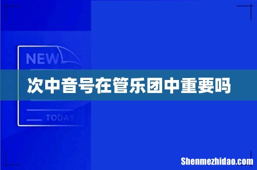 次中音号在管乐团中重要吗