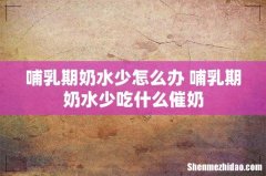 哺乳期奶水少怎么办 哺乳期奶水少吃什么催奶