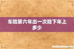 车险第六年出一次险下年上多少