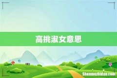 高挑淑女意思