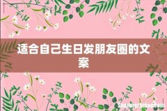 适合自己生日发朋友圈的文案