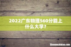 2022广东物理560分能上什么大学？