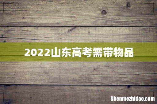 2022山东高考需带物品
