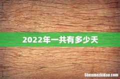 2022年一共有多少天