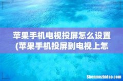 苹果手机投屏到电视上怎么操作 苹果手机电视投屏怎么设置