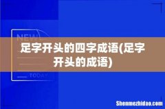 足字开头的成语 足字开头的四字成语