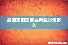买回来的螃蟹要用盐水泡多久