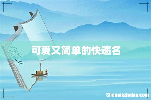 可爱又简单的快递名