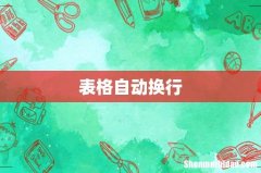 表格自动换行