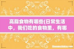 日常生活中，我们吃的食物里，有哪些是高脂肪的？ 高脂食物有哪些