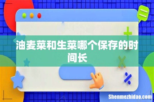 油麦菜和生菜哪个保存的时间长