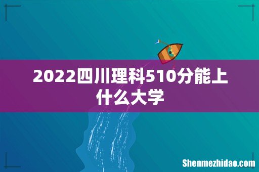 2022四川理科510分能上什么大学