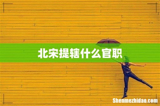 北宋提辖什么官职
