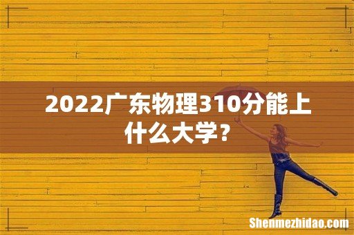 2022广东物理310分能上什么大学?