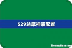 S29达摩神装配置