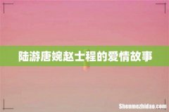陆游唐婉赵士程的爱情故事