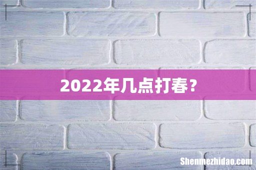 2022年几点打春?
