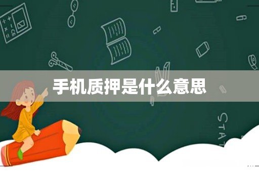 手机质押是什么意思