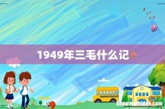 1949年三毛什么记