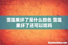 雪莲果坏了是什么颜色 雪莲果坏了还可以吃吗