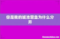 你是我的城池营垒为什么分开
