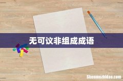 无可议非组成成语